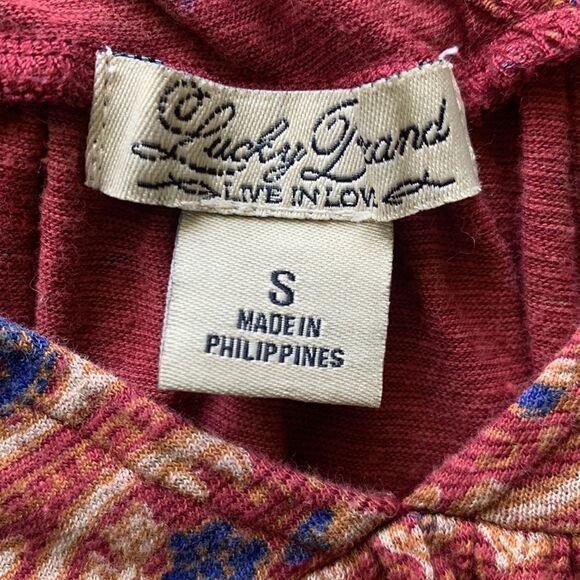 LUCKY BRAND shirt top size small long sleeve - Picture 4 of 7